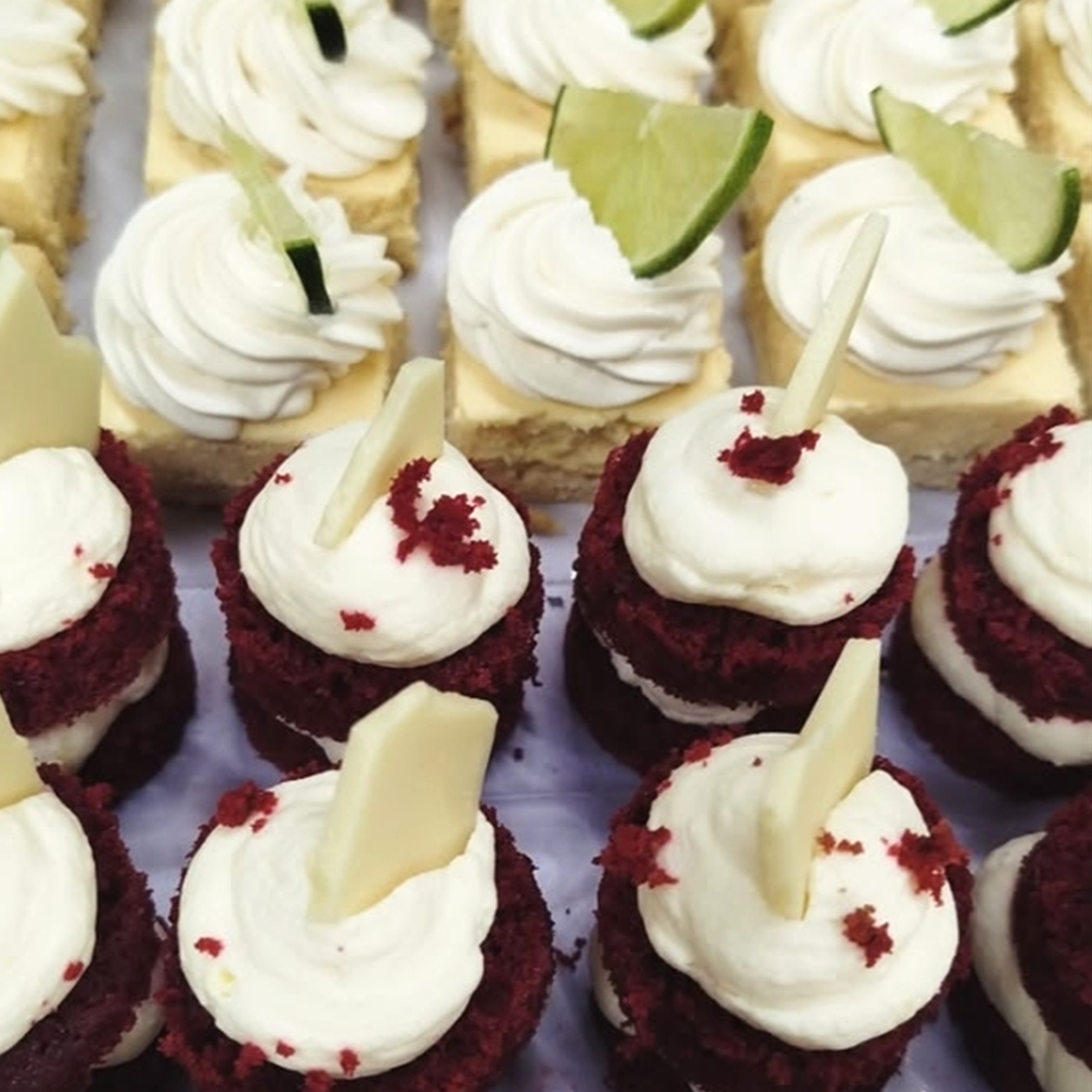 Bocados dulces para evento